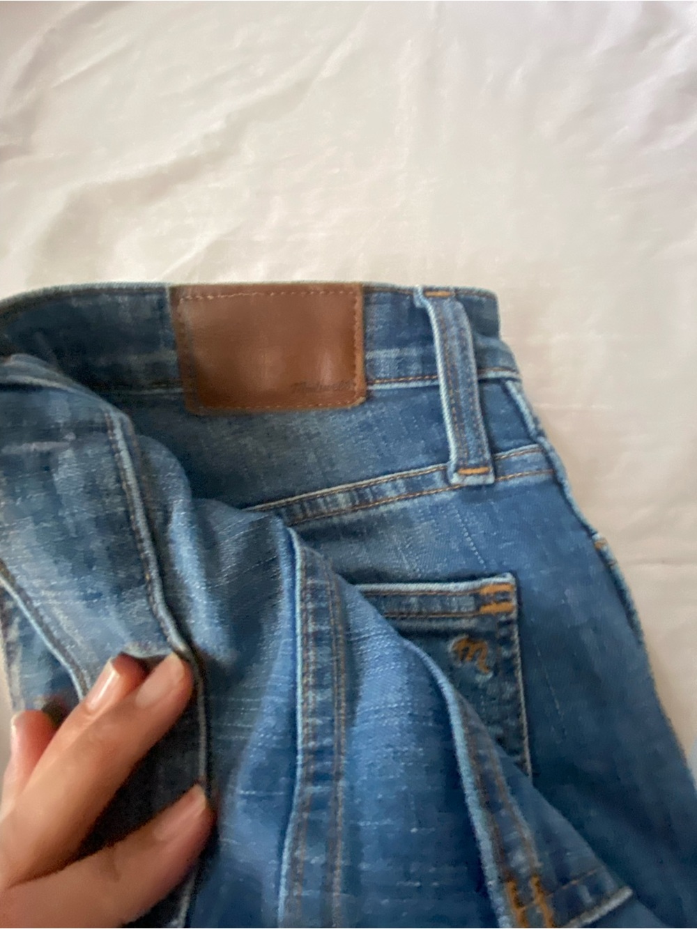 Madewell Distressed High Rise Skinny Jeans Medium wash Size 27